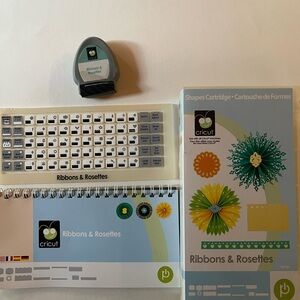 Cricut Ribbons & Rosettes Cartridge Set- opened but never used. Good condition